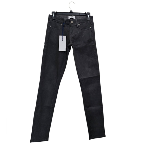Paige Verdugo Ankle Gray Waxed Low Rise Skinny Jeans 25 NWT - Picture 1 of 8